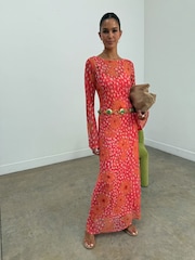 Never Fully Dressed Pink Petite Poppy Aria Mesh Dress - Image 3 of 5