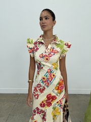 Never Fully Dressed Red Fruit Sticker Remi Dress - Image 3 of 5