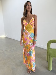 Never Fully Dressed Yellow Floral Imogen Dress - Image 1 of 6