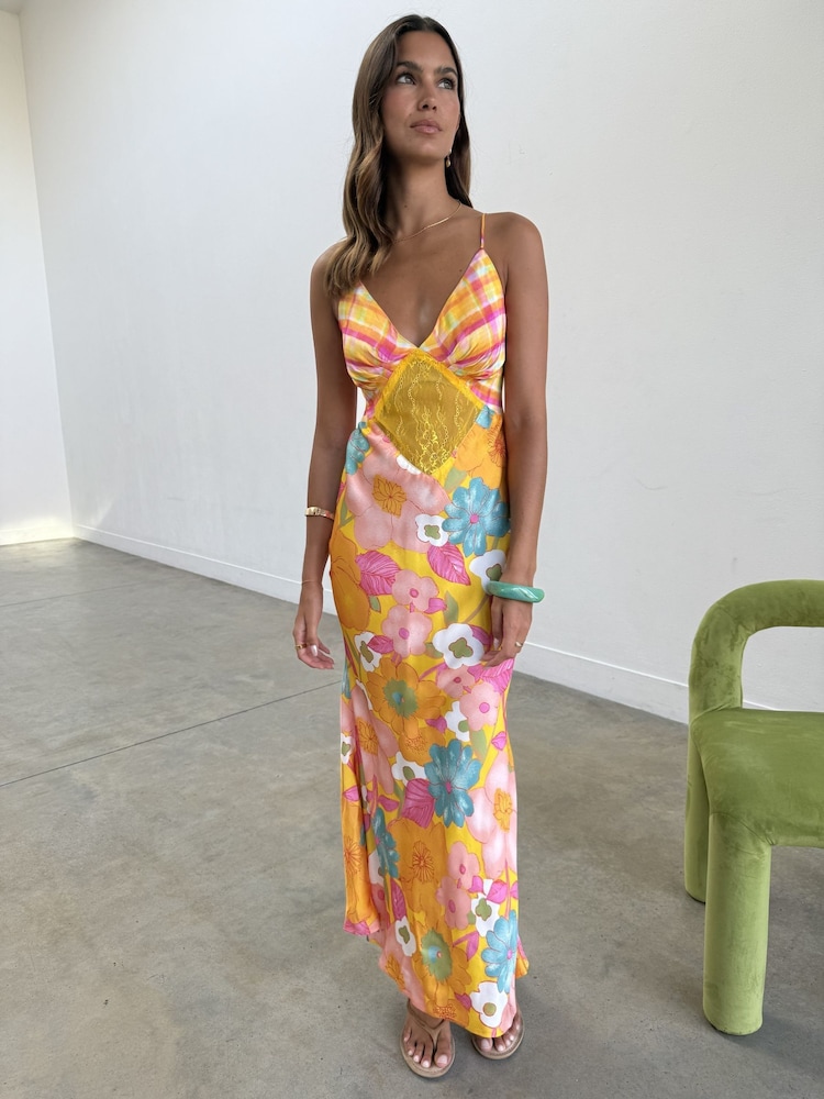 Never Fully Dressed Yellow Floral Imogen Dress - Image 1 of 6