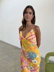 Never Fully Dressed Yellow Floral Imogen Dress - Image 3 of 6