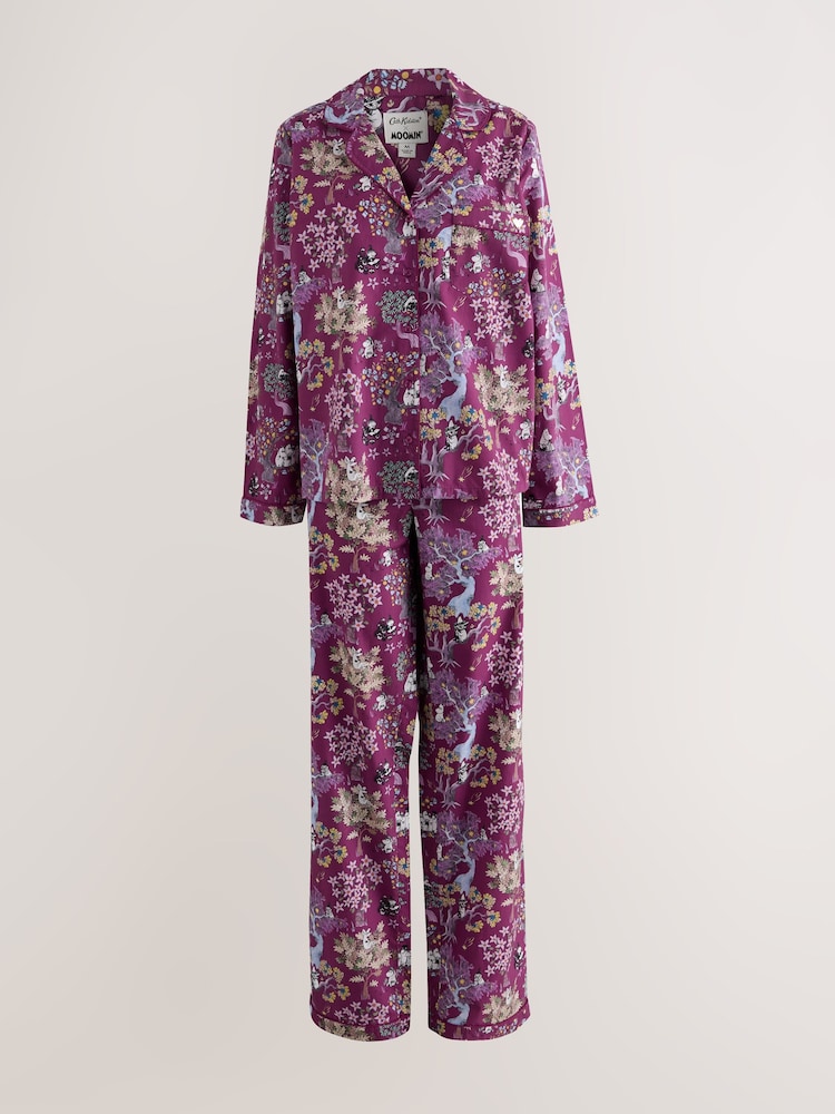 Cath Kidston Burgundy Red Moomins Button Through Pyjamas - Image 1 of 4