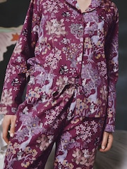 Cath Kidston Burgundy Red Moomins Button Through Pyjamas - Image 8 of 12