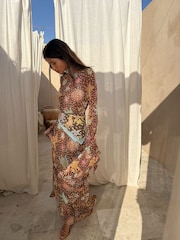 Never Fully Dressed Brown Poppy Aria Mesh Dress - Image 3 of 5