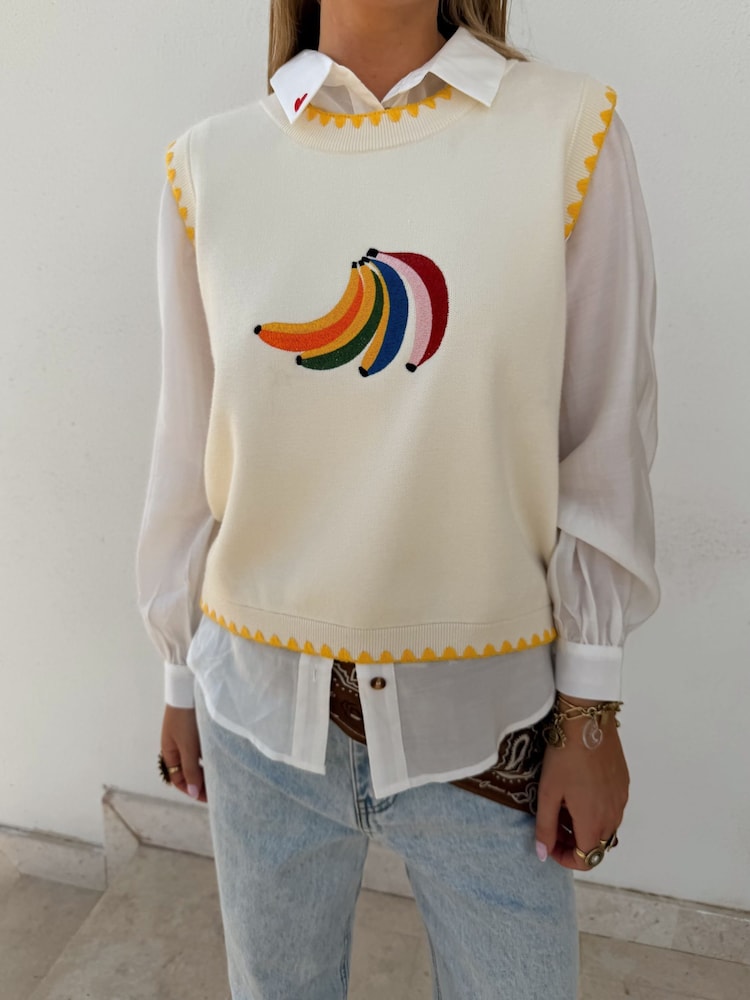 Never Fully Dressed Cream Banana Tank - Image 4 of 4