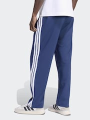 adidas Blue Essentials 3-Stripes Stanford Lite Woven Tapered Open Hem Joggers - Image 2 of 6