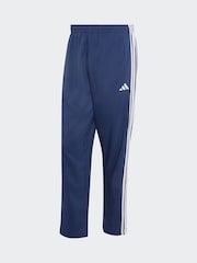 adidas Blue Essentials 3-Stripes Stanford Lite Woven Tapered Open Hem Joggers - Image 6 of 6