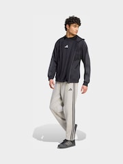 Svart - adidas Essentials 3-Stripes Fleece Full-Zip Hoodie - Bild 3 av 6