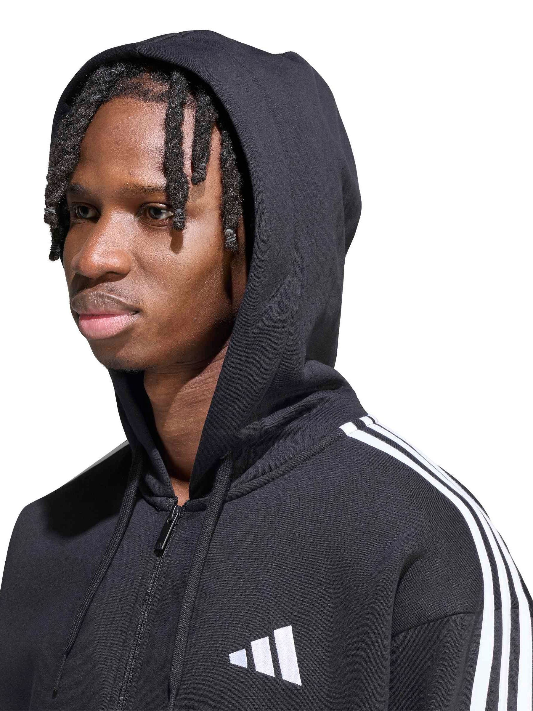 Satın al Siyah/Beyaz - adidas Temel 3Çizgi Polar Tam Fermuarlı
