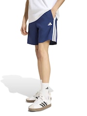 adidas Blue Essentials 3-Stripes Chelsea Lite Woven Shorts - Image 1 of 6