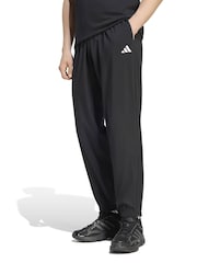 adidas Black Essentials Small Logo Stanford Lite Woven Tapered Cuffed Pants - Image 1 of 6