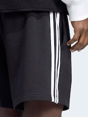 Musta - adidas Essentials 3-Stripes French Terry Shorts - Kuva 5 / 6