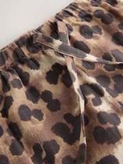 Estampado animal marrón chocolate - Pantalones cortos sin cierres (3-16 años) - Imagen 3 de 4