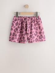 Estampado animal rosa - Pantalones cortos sin cierres (3-16 años) - Imagen 1 de 4