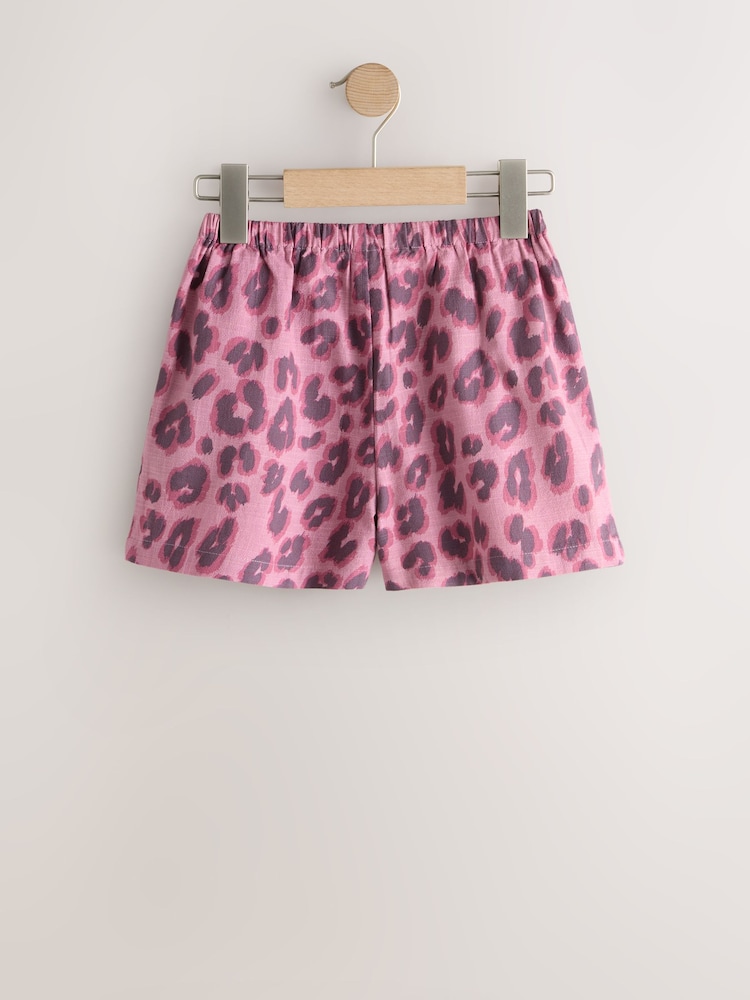 Estampado animal rosa - Pantalones cortos sin cierres (3-16 años) - Imagen 2 de 4