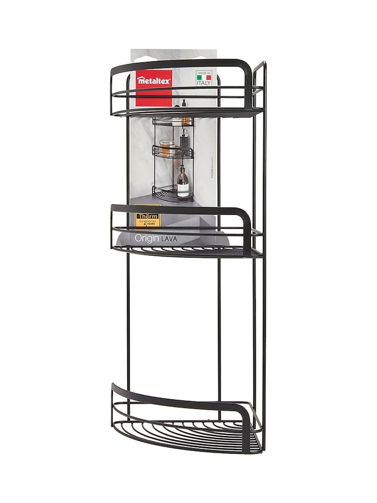 metaltex Black Origin 3 Tier Corner Shelf - Image 4 of 4 metaltex Black Origin 3 Tier Corner Shelf - Image 4 of 4