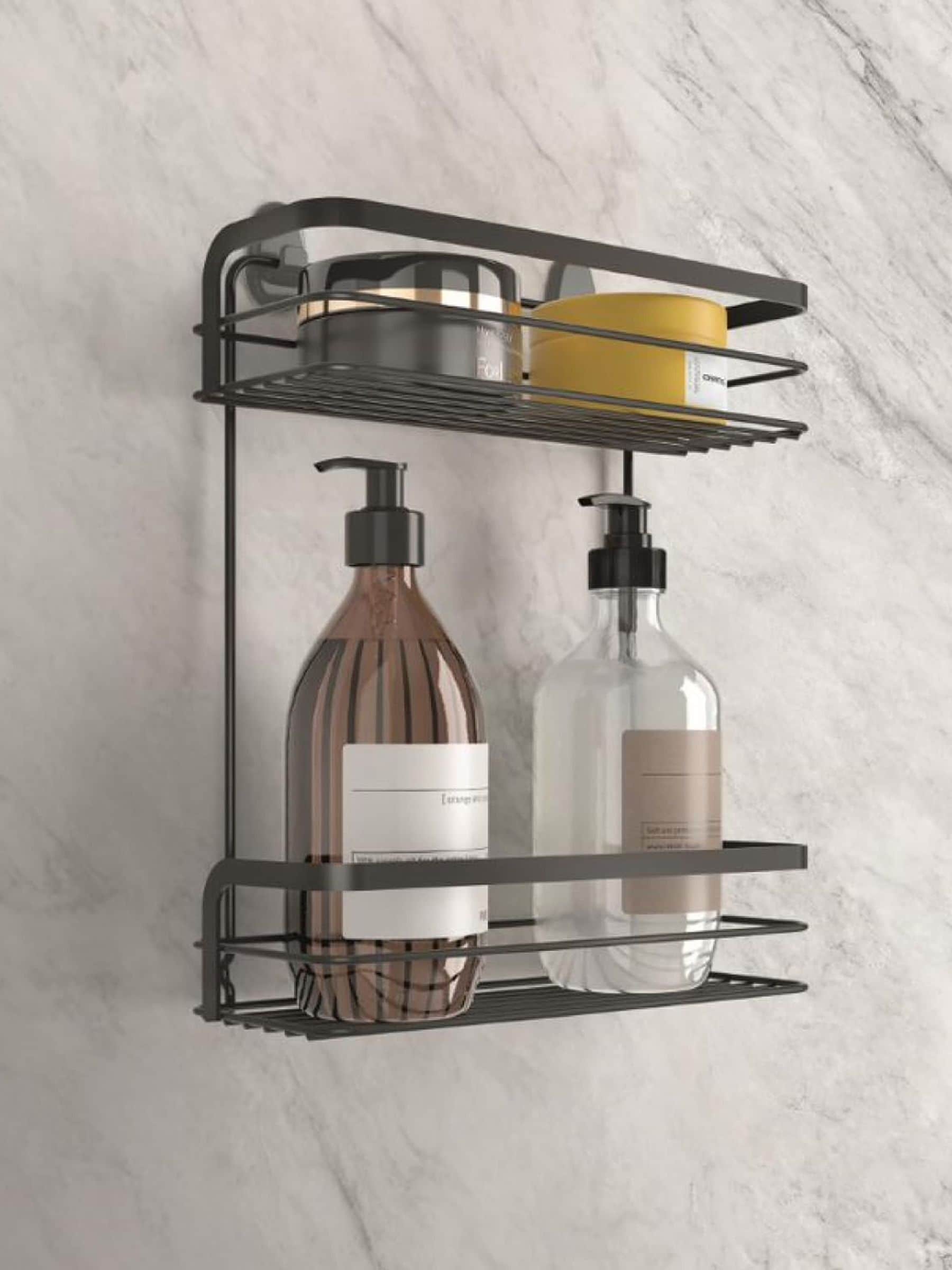B&Q - 2-Tier Douche Rack Black - Image 2