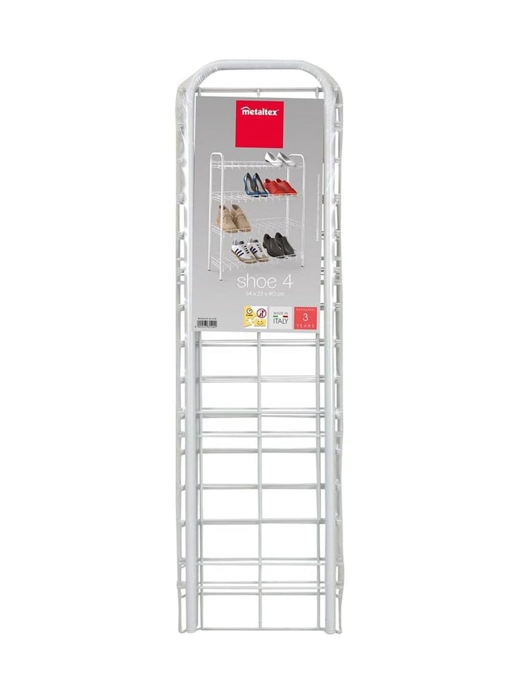metaltex White Shoe Rack Holds Up To 12 Pair - Image 3 of 3