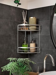 metaltex Silver Origin Luxy 2 Tier Corner Shelf - Image 1 of 2