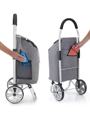 metaltex Grey Magnolia Shopping Trolley - Image 3 of 5