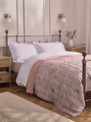 Pink Antique Floral Bedspread - Image 1 of 1