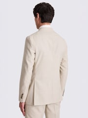 MOSS Taupe Italian Tailored Fit Hopsack Suit Jacket - Image 3 of 5