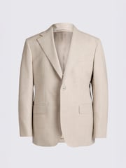 MOSS Taupe Italian Tailored Fit Hopsack Suit Jacket - Image 5 of 5