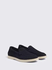 MOSS Blue Lewisham Relaxed Loafers - Image 2 of 4