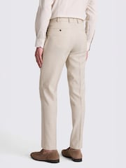 MOSS Taupe Italian Tailored Fit Hopsack Suit Trousers - Image 2 of 3