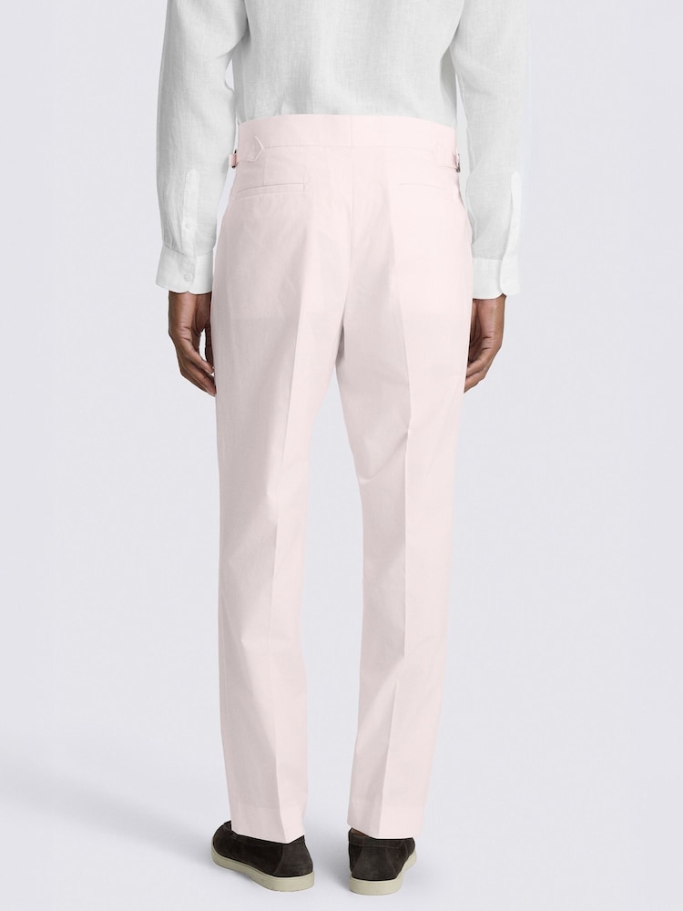 MOSS Pink Cotton Pleated Trousers - Image 2 of 4 MOSS Pink Cotton Pleated Trousers - Image 2 of 4