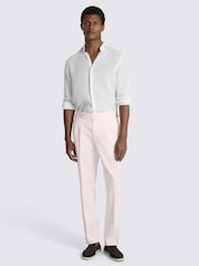 MOSS Pink Cotton Pleated Trousers - Image 3 of 4
