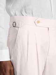 MOSS Pink Cotton Pleated Trousers - Image 4 of 4