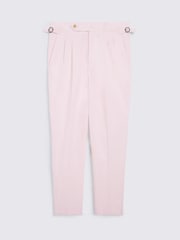MOSS Pale Pink Cotton Pleated Trousers - Image 5 of 5