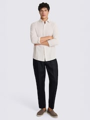 MOSS Natural Narrow Stripe Cotton Linen Shirt - Image 2 of 4