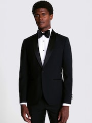 MOSS Black Slim Fit Shawl Lapel Tuxedo Jacket - Image 1 of 5