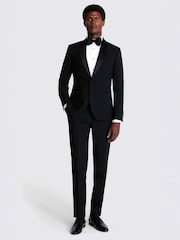 MOSS Black Slim Fit Shawl Lapel Tuxedo Jacket - Image 2 of 5