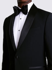 MOSS Black Slim Fit Shawl Lapel Tuxedo Jacket - Image 4 of 5