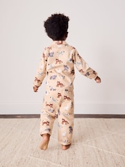 Beige Animal Button Down Pyjamas (9mths-10yrs) - Image 4 of 4