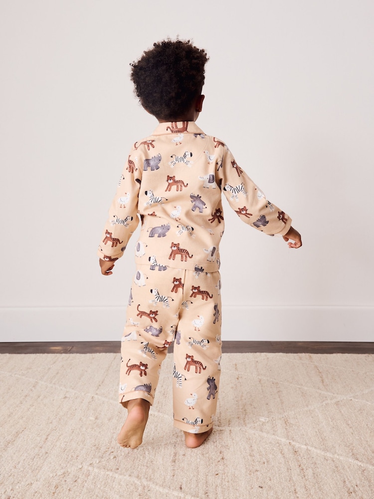 Beige Animal Button Down Pyjamas (9mths-10yrs) - Image 4 of 4 Beige Animal Button Down Pyjamas (9mths-10yrs) - Image 4 of 4