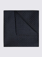 MOSS Blue Italian Grenadine Pocket Square - Image 1 of 2