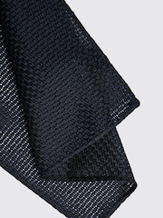 MOSS Blue Italian Grenadine Pocket Square - Image 2 of 2