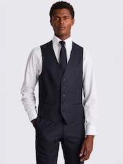 MOSS Blue Tailored Plain Italian Suit Waistcoat - Image 1 of 3