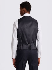 MOSS Blue Tailored Plain Italian Suit Waistcoat - Image 2 of 3
