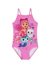 Character Pink Gabby’s Dollhouse Swimming Costume Swimsuit - Image 1 of 11