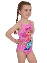 Character Pink Gabby’s Dollhouse Swimming Costume Swimsuit - Image 8 of 11