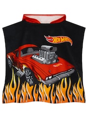 Character Black Hot Wheels Racecar Hooded Towel Poncho - Image 8 of 12