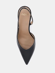Novo Black Standard Fit Hayley Sweetheart Slingback Courts - Image 5 of 6
