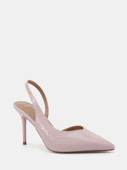Novo Pink Standard Fit Hayley Sweetheart Slingback Courts - Image 3 of 6