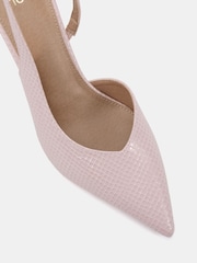 Novo Pink Standard Fit Hayley Sweetheart Slingback Courts - Image 6 of 6