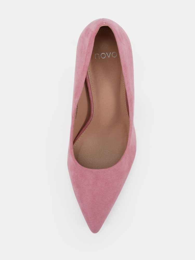 Novo Pink Wide Fit Immaculate Court Shoes - Image 6 of 6